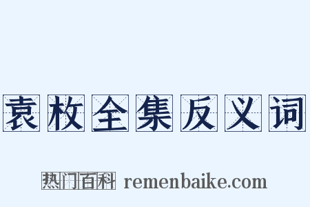 袁枚全集反义词是什么意思的图片